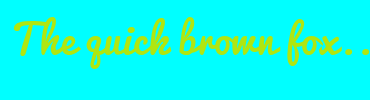 Image with Font Color B0E610 and Background Color 00FFFF